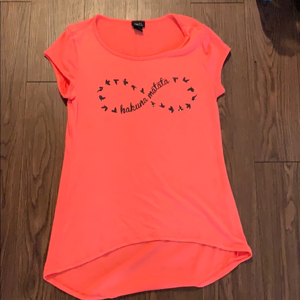 Bright orange long shirt